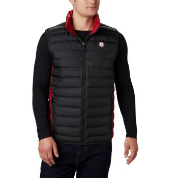 Columbia Gilet Heren, Collegiate Lake 22 Reversible - Alabama Zwart Rood, 79BMAZIWN